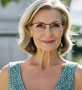 Myfeasy Half-frame Women's Multifocal Reading Glasses TR90 Photochromic Progressive Reader Anti-B...