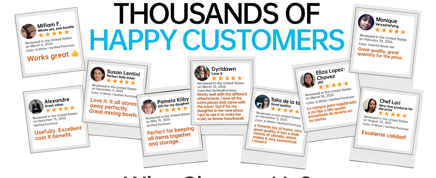 A Collection of Genuine Reviews for the WEPSEN Handheld Electric Mixer and Mixing Bowl Set
