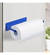 Magnetic Paper Towel Holder for Refrigerator Blue,Heavy Duty Strong Magnet Backing for Toolbox,Gr...