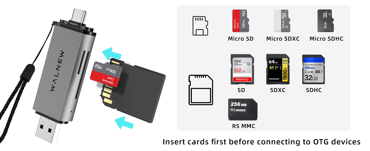 TF SD card reader USB C