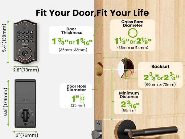 Ghome Smart Deadbolt Lock for Front Door