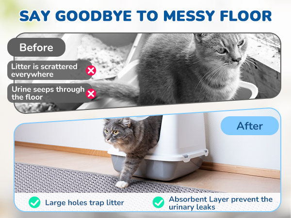 Keep the floor clean traping litter