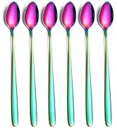 tiokin Long Handle Iced Tea Spoon,7.8-Inch Coffee Spoon,Ice Cream Spoon, Stainless Steel TeaSpoon...