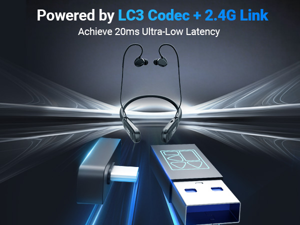 lc3 codec low latency 2.4g dongle 2.4 g connection