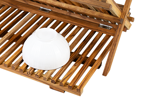 Large Teak Dish Drying Rack