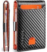 RUNBOX Slim Wallets for Men - Leather Money Clip Mens Wallet - RFID Blocking Front Pocket Bifold ...