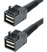 2 Pack, Internal Mini SAS HD SFF-8643 to SFF-8643 Cable, 0.5-Meter(1.6ft), 12Gbps, with Sideband,...