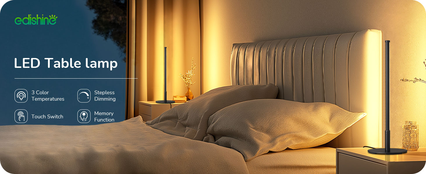 Minimalist LED Table Lamp Set of 2