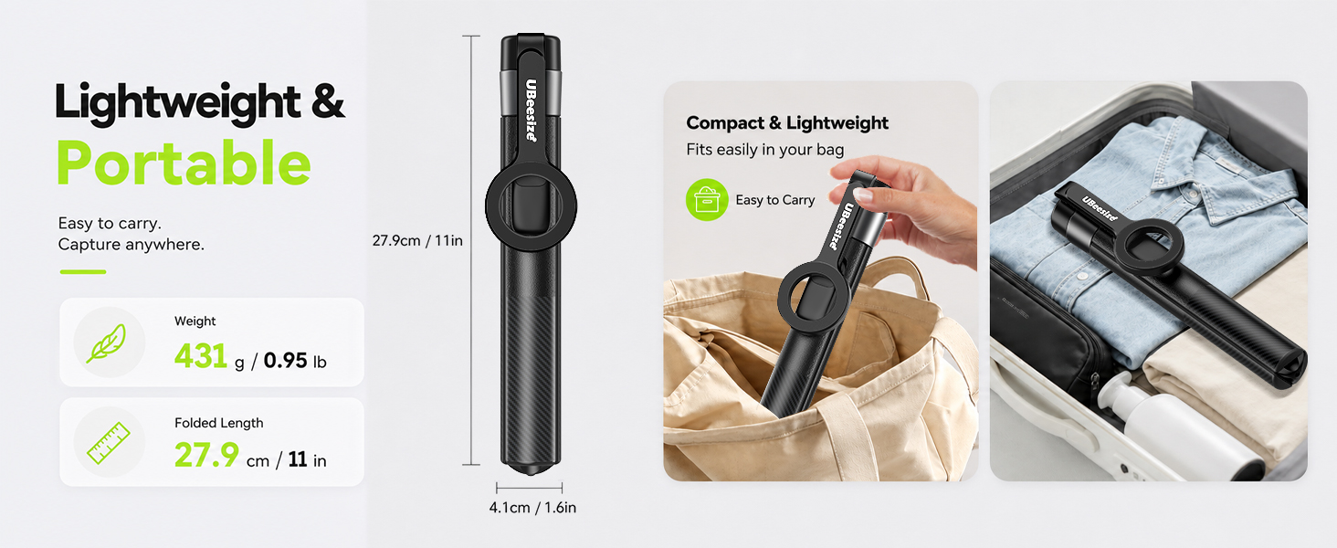 Lightweight & Portable: Easy to carry, Capture anywhere.