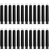 BEILUNER Fountain Pen Set Ink Cartridges Black Color, Value Pack of 24 Refill Ink Cartridges, 2.6...