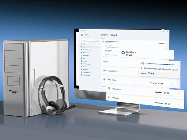 wfh headset with microphone noise cancellation