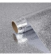 BESWEE Kitchen Backsplash Wallpaper for Appliances Oil Proof Aluminum Foil Contact Paper 15.7''x8...
