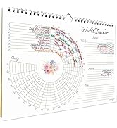 Hadigu Habit Tracker Calendar (Undated 12 Month) with Spiral Bound and Hanger, A4 size (8.3"x11.7...