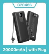 charmast portable charger with plug and cables