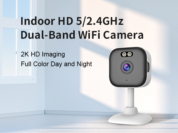 5Ghz Mini WiFi Camera 2K, Indoor Home Security Cameras for Baby/Elder/Dog/Pet Camera with Phone app