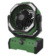 ELZO 30000mAh Camping Fan with LED Light, Max 70H Working, Cordless Portable Rechargeable Desk Te...