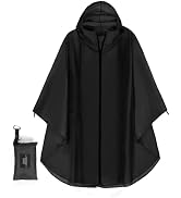YOOTUKL Unisex Hooded Rain Poncho, Waterproof Raincoat Jacket with pocket for Adult, Rain Coat fo...