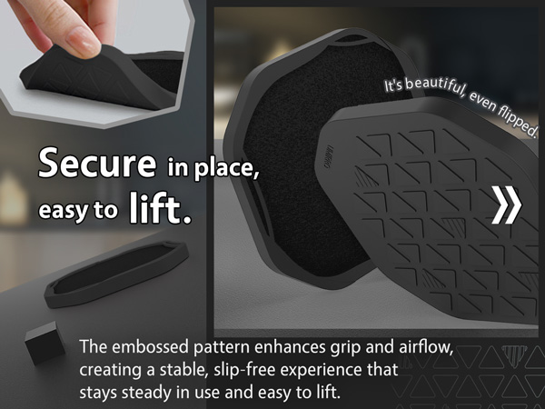 Secure in place, easy to lift
