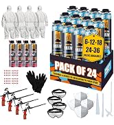 Spray Foam Insulation Kit for Walls & Attic -24 Pack Foam Insulation Spray - 480 Board ft/sq.ft. ...