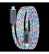LED USB C Cable,Multicolored Starry Sky Light up USB C TO C Charger Cable 66W Fast Charger with L...