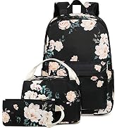 BLUBOON School Backpack Teen Girls Bookbags Set 15 inches Laptop Backpack Kids Lunch Tote Bag Clu...