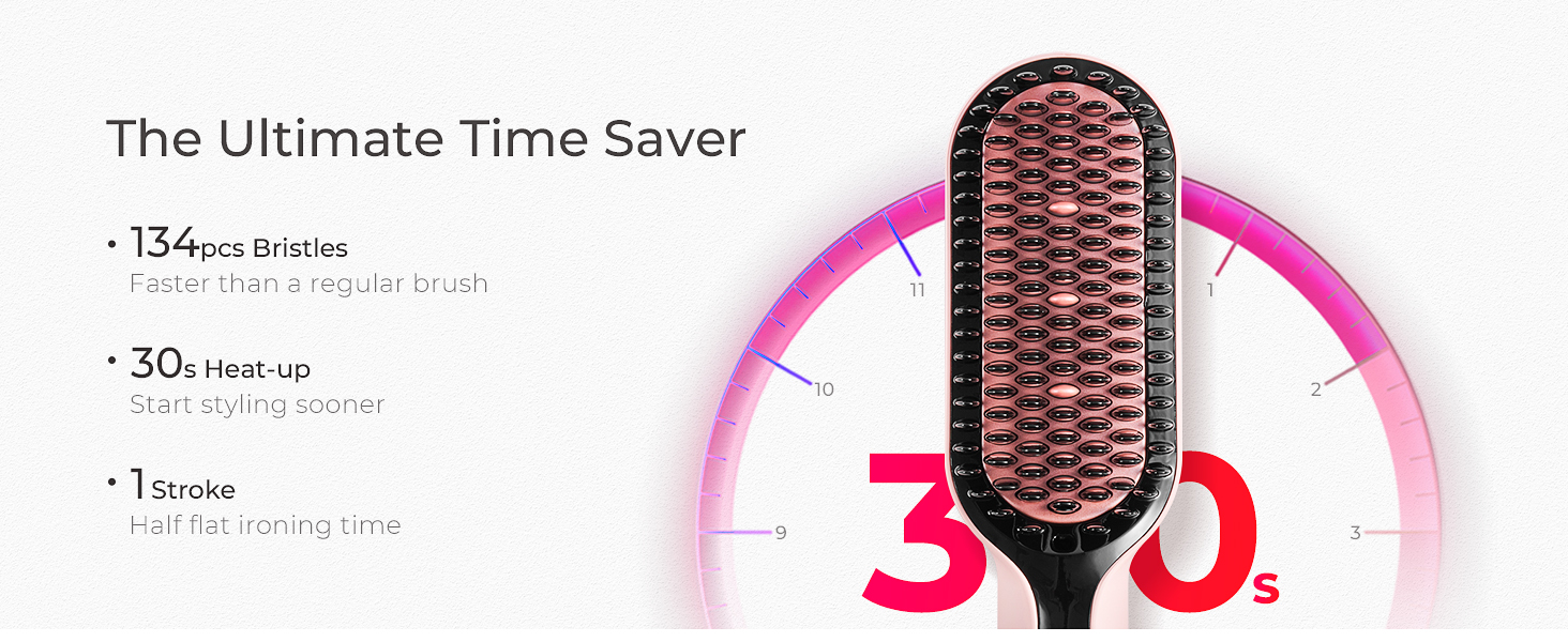 hair straightener brush for thick hair