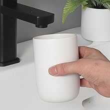 White Bathroom Tumbler Cups