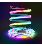 ALITOVE Addressable RGB COB LED Strip Light 12V 9.84ft WS2811 Dream Color LED Light Strip Room De...