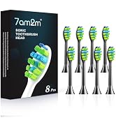 7AM2M AM100/AM105/AM111 Electric Toothbrush Brush Heads x 8 for 7AM2M Electric Toothbrush ONLY (B...