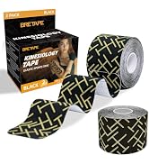 Kinesiology Tape, Premium Precut 2 Roll Pack Flexible & Breathable Athletic Tape for Shoulder, Kn...