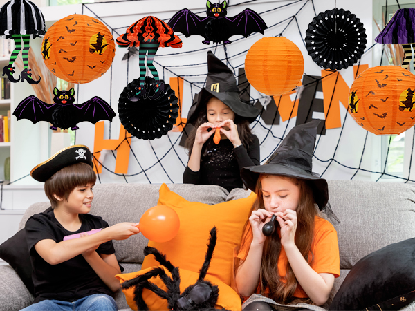 halloween witch bat paper lantern