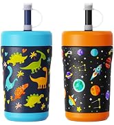 Sursip Toddler Insulated Stainless Steel Cups Spill Proof, Kids 12 oz Sippy Cups for Toddlers 1-3...