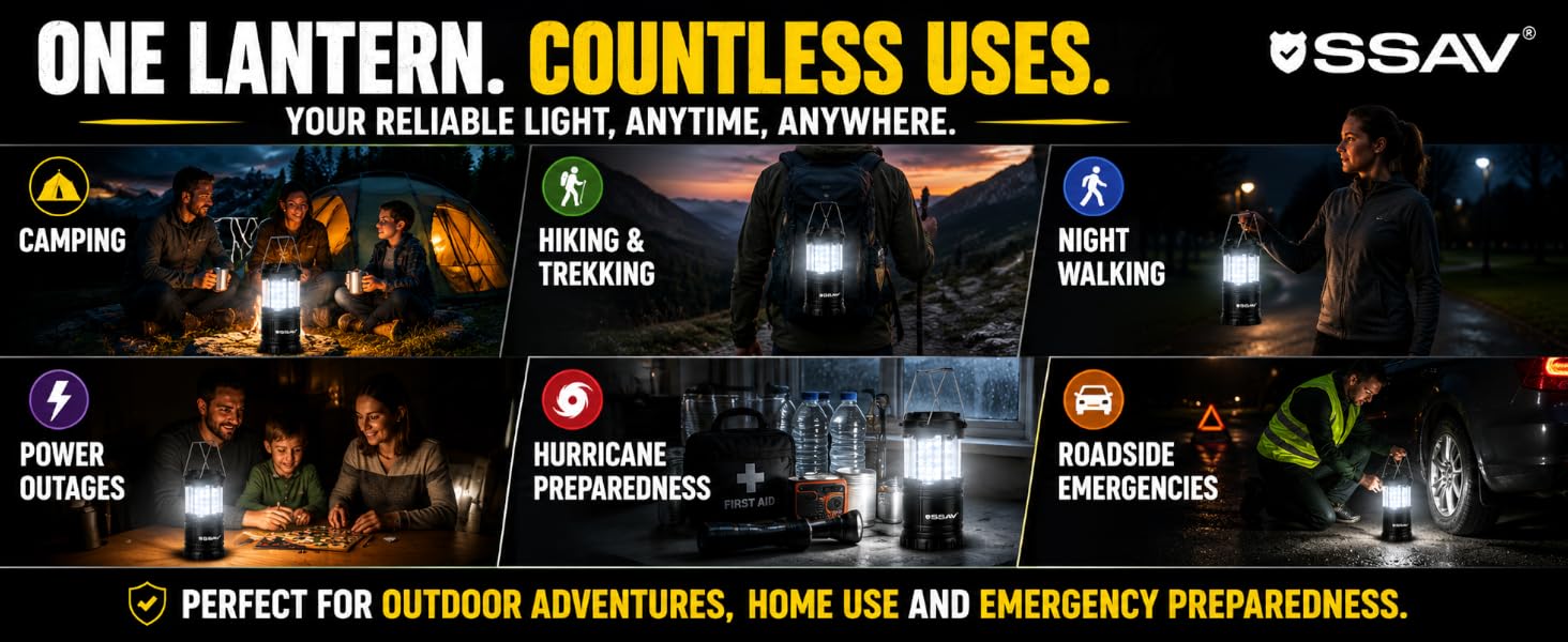 SSAV camping lanterns