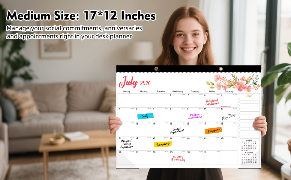 desk calendar 2026-2027