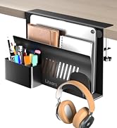 Under Desk Cable Management Tray 2 Pack, Cable Management Under Desk No Drill, Desk Cable Organiz...