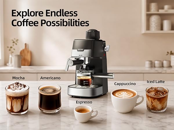 black espresso machine