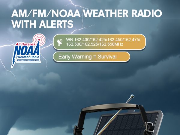 AM/FM NOAA WEATHER RADIO WITH ALERTS