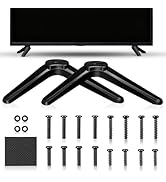 DOITOOL 2 Pcs TV Legs Base Stand Compatible for Roku TV 32 40 49 50 55 Inch, Table Holder Stand M...