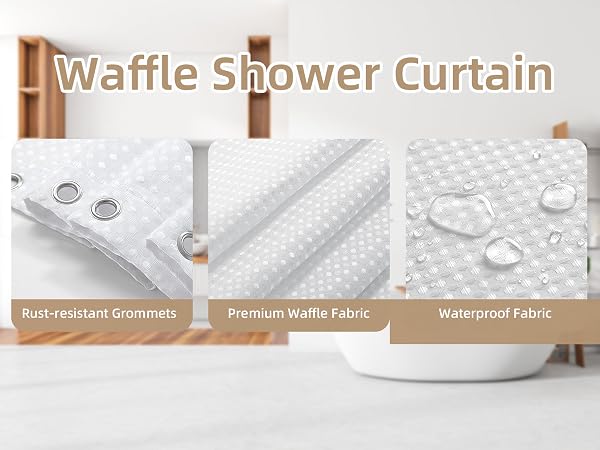 waffle shower curtain