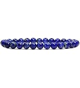 Angelstones Handmade Natural Healing Gemstone 6mm Round Beads Stretch Crystal Bracelet 7 Inch Unisex