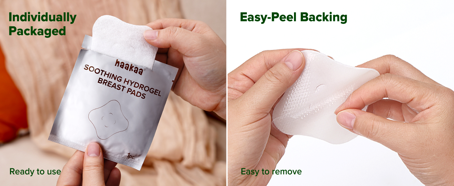 haakaa Soothies Hydrogel Nipple Pads with Lanolin