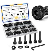 Kernmax 192PCS M5 Screws, M5x25/30/35/40/45/50mm Hex Socket Head Cap Bolts Nuts & Washers Set, 12...