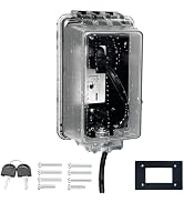 PILISPARK Universal Weatherproof Electrical Outlet Cover with Lock, Baby Proof Outlet Lock Box, F...