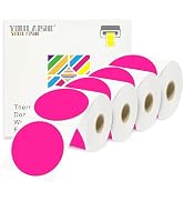 YOULAISHI 3 X 3 Inch Color Coding Dot Labels Circle Thermal Printable Waterproof 2000 Pcs Round S...