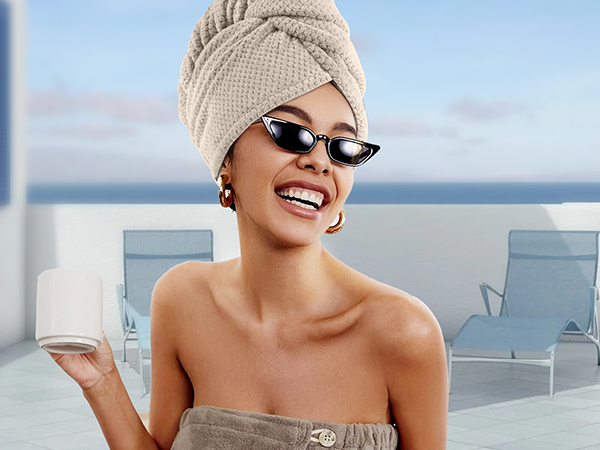 Microfiber Hair Towel Wrap Women Absorbent Quick Dry Hair Turban Wet Hair, Curly, Long, Thick