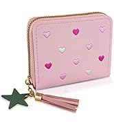 WisePoint Womens Wallet with Zipper, PU Leather Women's Wallet with Card Slots, Credit Card Holde...