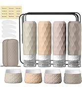 16Pack Travel Bottles for Toiletries, TSA Approved Travel Size Toiletries Containers Set, Silicon...