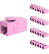 iwillink RJ45 Cat6 Keystone Coupler 25-Pack, Female to Female Cat6 Keystone Jack, UTP Keystone Co...