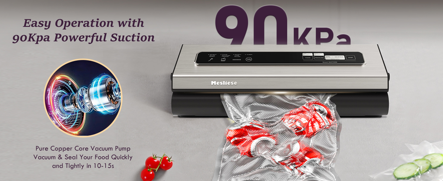 easy to use powerful suction 90KPA