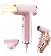 Mini Hair Dryer, 4-Temp High Speed Ionic Hair Dryer, 2-Speed Lightweight Portable Small Hair Drye...